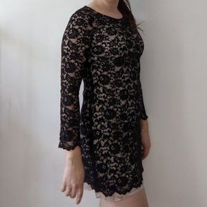 Black Lace Mini Dress S Imperial
